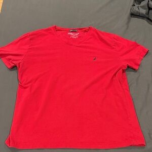 Nautica Men's Vibrant Red Short Sleeve Tee
